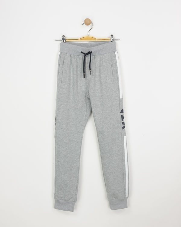 Picture of WS0339 BOYS  COTTON  GREY/BLACK JOGGING PANTS 4-16 YEARS